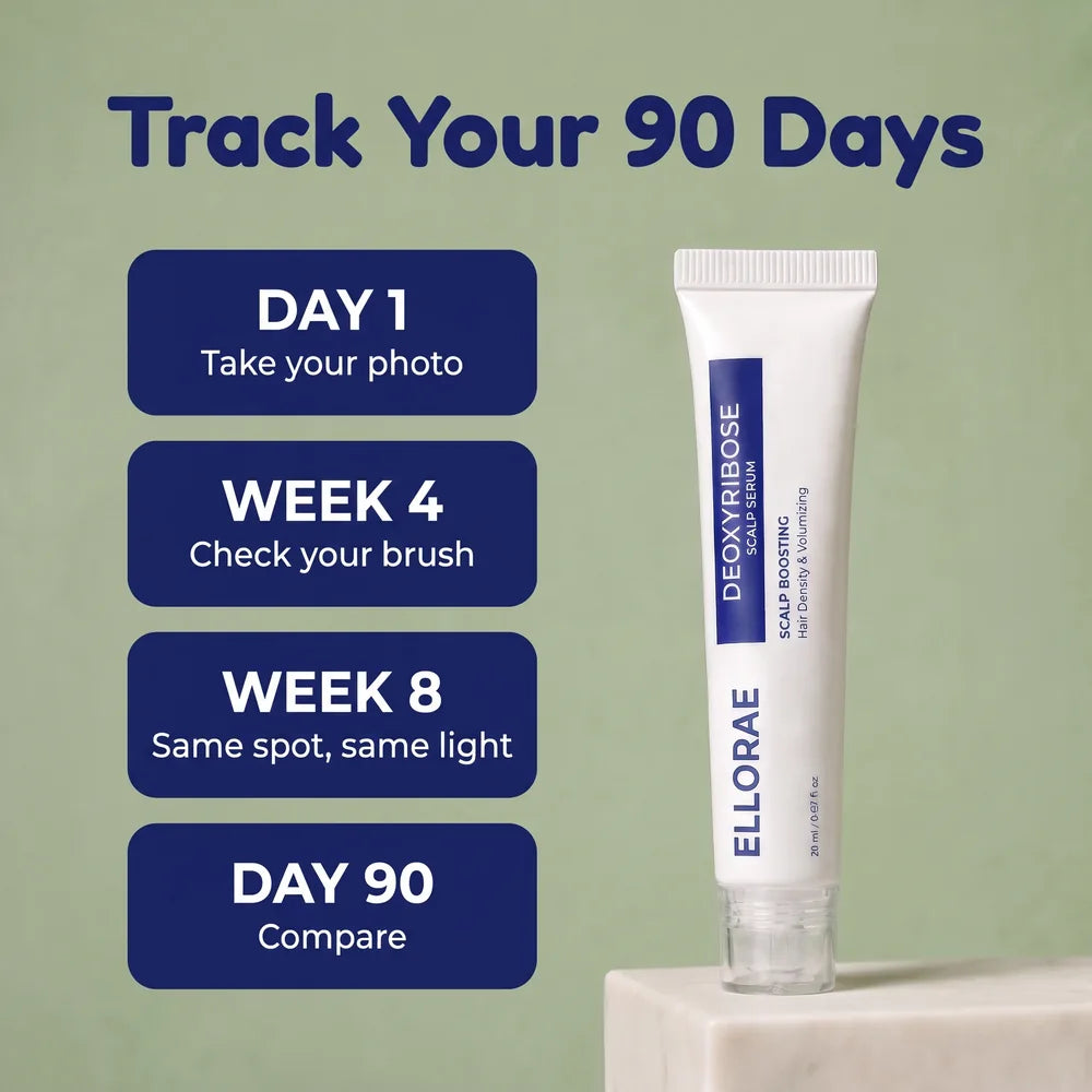 Track your 90 days: photo on day 1, check your brush at week 4, same spot and light at week 8, compare at day 90
