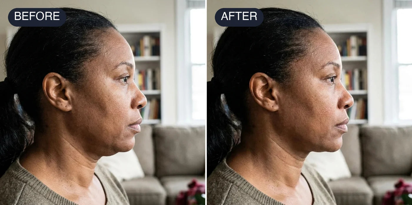 Before and after — Jawline