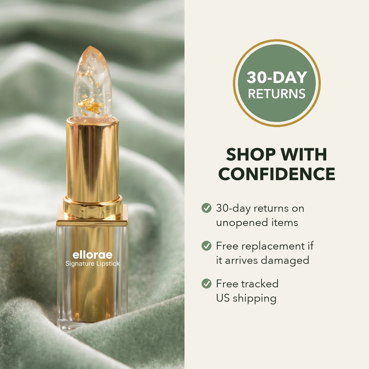 30-day returns on unopened items, free replacement if damaged, free tracked US shipping